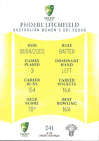 2023-24 Cricket Luxe Common - 041 - Phoebe Litchfield - Australia Women's ODI