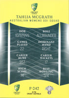 2023-24 Cricket Luxe Parallel - P 042 - Tahlia McGrath - Australia Women's ODI