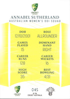 2023-24 Cricket Luxe Common - 045 - Annabel Sutherland - Australia Women's ODI