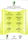 2023-24 Cricket Luxe Common - 046 - Darcie Brown - Australia Women's T20