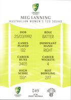 2023-24 Cricket Luxe Common - 049 - Meg Lanning - Australia Women's T20