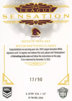 2024 NRL Elite - Reece Walsh League Sensations White - 17/90