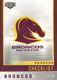 2025 NRL Elite - Base - 001 - Broncos Checklist - Broncos