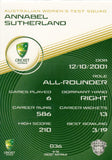 2025-26 Cricket Traders - Common - 036 - Annabel Sutherland - Australia Women's Test