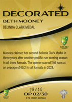 2023-24 Cricket Luxe Decorated PRIORITY - DP 02 - Beth Mooney - 28/40