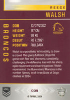2025 NRL Elite - Base - 009 - Reece Walsh - Broncos