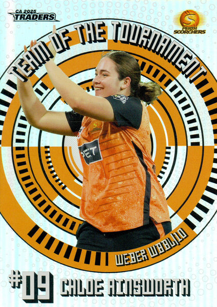 2025-26 Cricket Traders - Team Of The Tournament - TT 09 - Chloe Ainsworth - Perth Scorchers