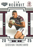 2025 NRL Elite - New Recruit - NR 13 - Siosiua Taukeiaho - Sea Eagles