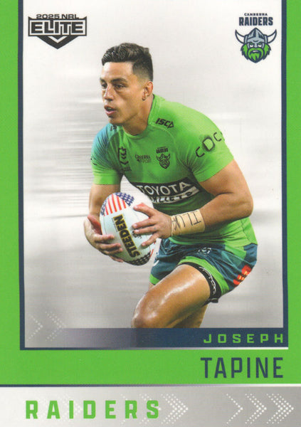 2025 NRL Elite - Base - 017 - Joseph Tapine - Raiders