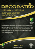 2023-24 Cricket Luxe Decorated - D 03 - Usman Khawaja - Australia