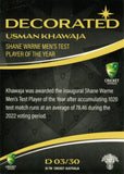 2023-24 Cricket Luxe Decorated - D 03 - Usman Khawaja - Australia