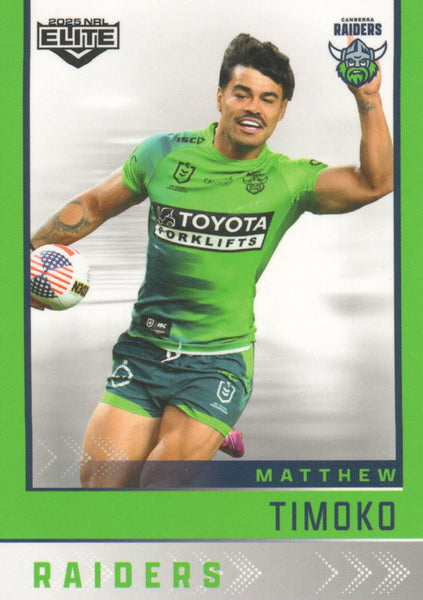 2025 NRL Elite - Base - 018 - Matthew Timoko - Raiders