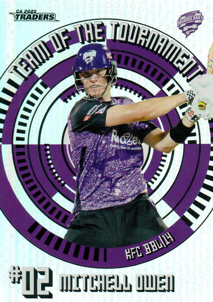 2025-26 Cricket Traders - Team Of The Tournament - TT 14 - Mitchell Owen - Hobart Hurricanes