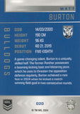 2025 NRL Elite - Base - 020 - Matt Burton - Bulldogs
