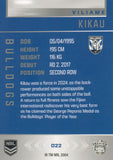 2025 NRL Elite - Base - 022 - Viliame Kikau - Bulldogs
