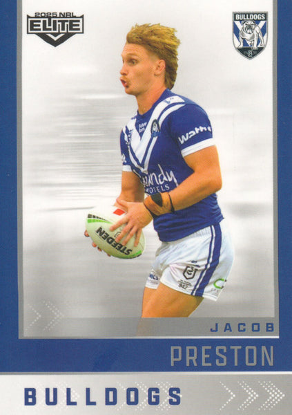2025 NRL Elite - Base - 025 - Jacob Preston - Bulldogs