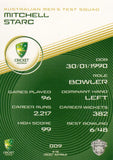 2025-26 Cricket Traders - Common - 009 - Mitchell Starc - Australia Men's Test