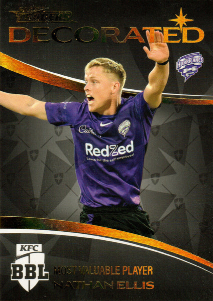 2023-24 Cricket Luxe Decorated - D 20 - Nathan Ellis - Hobart Hurricanes