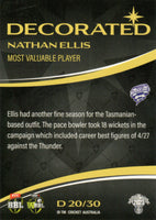 2023-24 Cricket Luxe Decorated - D 20 - Nathan Ellis - Hobart Hurricanes