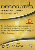 2023-24 Cricket Luxe Decorated PRIORITY - DP 26 - Ashton Turner - 13/40