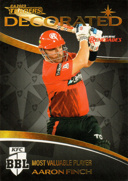 2023-24 Cricket Luxe Decorated - D 22 - Aaron Finch - Melbourne Renegades