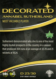 2023-24 Cricket Luxe Decorated - D 23 - Annabel Sutherland - Melbourne Stars