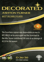 2023-24 Cricket Luxe Decorated - D 26 - Ashton Turner - Perth Scorchers