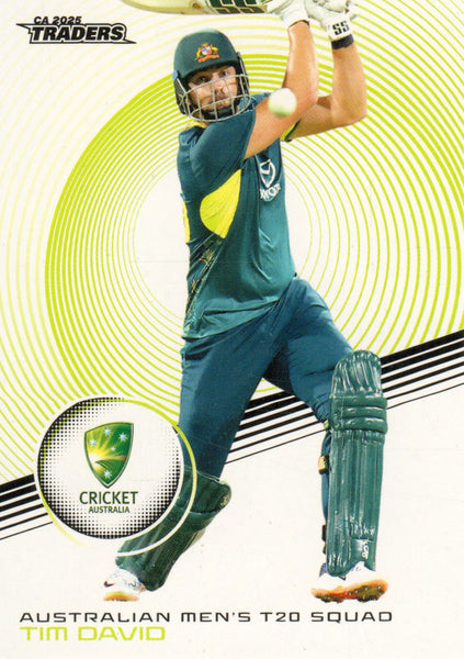 2025-26 Cricket Traders - Common - 019 - Tim David - Australia Men's T20