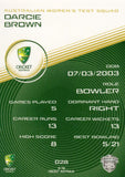 2025-26 Cricket Traders - Common - 028 - Darcie Brown - Australia Women's Test