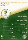 2025-26 Cricket Traders - Common - 031 - Alana King - Australia Women's Test