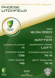 2025-26 Cricket Traders - Common - 032 - Pheobe Litchfield - Australia Women's Test