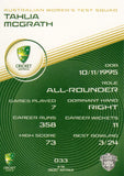 2025-26 Cricket Traders - Common - 033 - Tahlia Mcgrath - Australia Women's Test