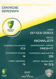2025-26 Cricket Traders - Common - 037 - Darcie Brown - Australia Women's ODI