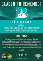 2023-24 Cricket Luxe Season To Remember - STR 05 - Matt Renshaw - Brisbane Heat