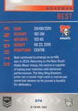 2025 NRL Elite - Base - 074 - Bradman Best - Knights