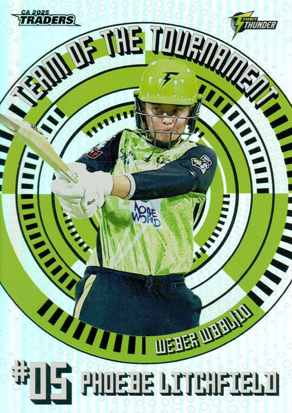 2025-26 Cricket Traders - Team Of The Tournament - TT 05 - Phoebe Litchfield - Sydney Thunder