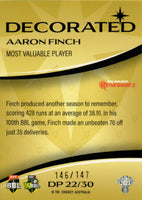 2023-24 Cricket Luxe Decorated Parallel - DP 22 - Aaron Finch - 146/147