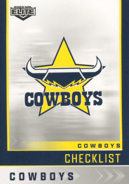 2025 NRL Elite - Base - 082 - Cowboys Checklist - Cowboys