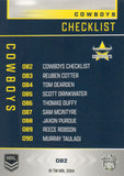 2025 NRL Elite - Base - 082 - Cowboys Checklist - Cowboys