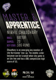 2025-26 Cricket Traders - Master & Apprentice - MA 24 - Nikhil Chaudhary - Hobart Hurricanes
