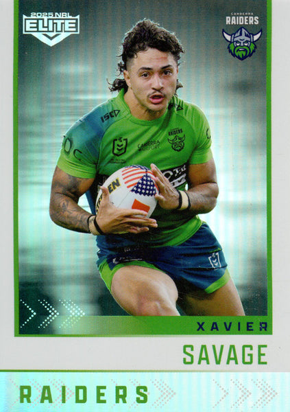 2025 NRL Elite - Silver Specials - P 015 - Xavier Savage - Raiders