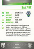 2025 NRL Elite - Silver Specials - P 015 - Xavier Savage - Raiders