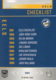 2025 NRL Elite - Base - 091 - Eels Checklist - Eels