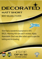 2023-24 Cricket Luxe Decorated Parallel - DP 16 - Matt Short - 017/147