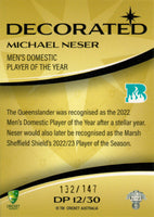 2023-24 Cricket Luxe Decorated Parallel - DP 12 - Michael Neser - 132/147