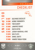 2025 NRL Elite - Silver Specials - P 037 - Dolphins Checklist - Dolphins