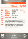 2025 NRL Elite - Silver Specials - P 045 - Hamiso Tabuai-Fidow - Dolphins