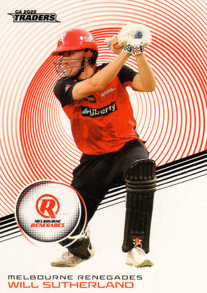 2025-26 Cricket Traders - Common - 096 - Will Sutherland - Melbourne Renegades