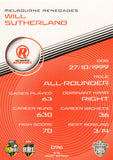 2025-26 Cricket Traders - Common - 096 - Will Sutherland - Melbourne Renegades