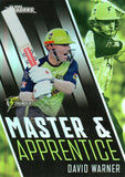 2025-26 Cricket Traders - Master & Apprentice - MA 61 - David Warner - Sydney Thunder
